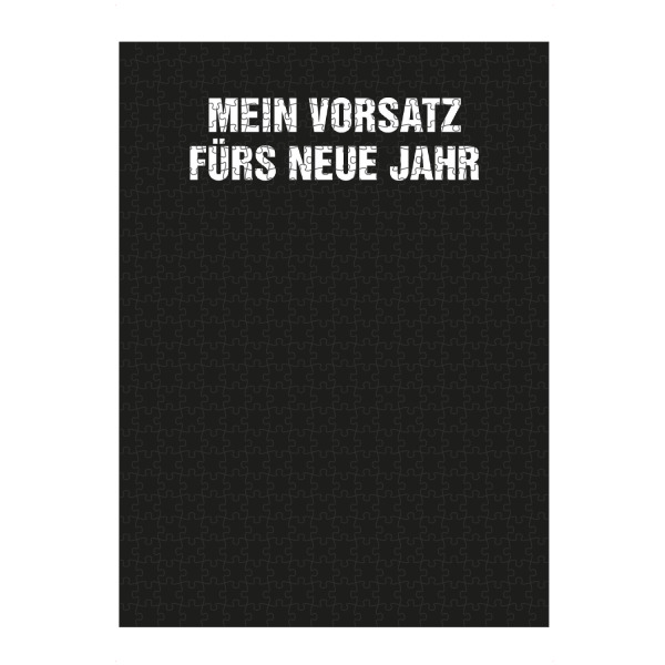 artboxONE Puzzle "Neujahrsvorsätze schwarz-weiß" artboxONE - Typografie,Schwarzweiß,Männer,Lustig