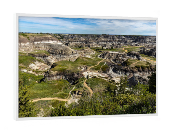 Poster mit weißem Rahmen "Der Horseshoe Canyon in Kanada" artboxONE - Natur