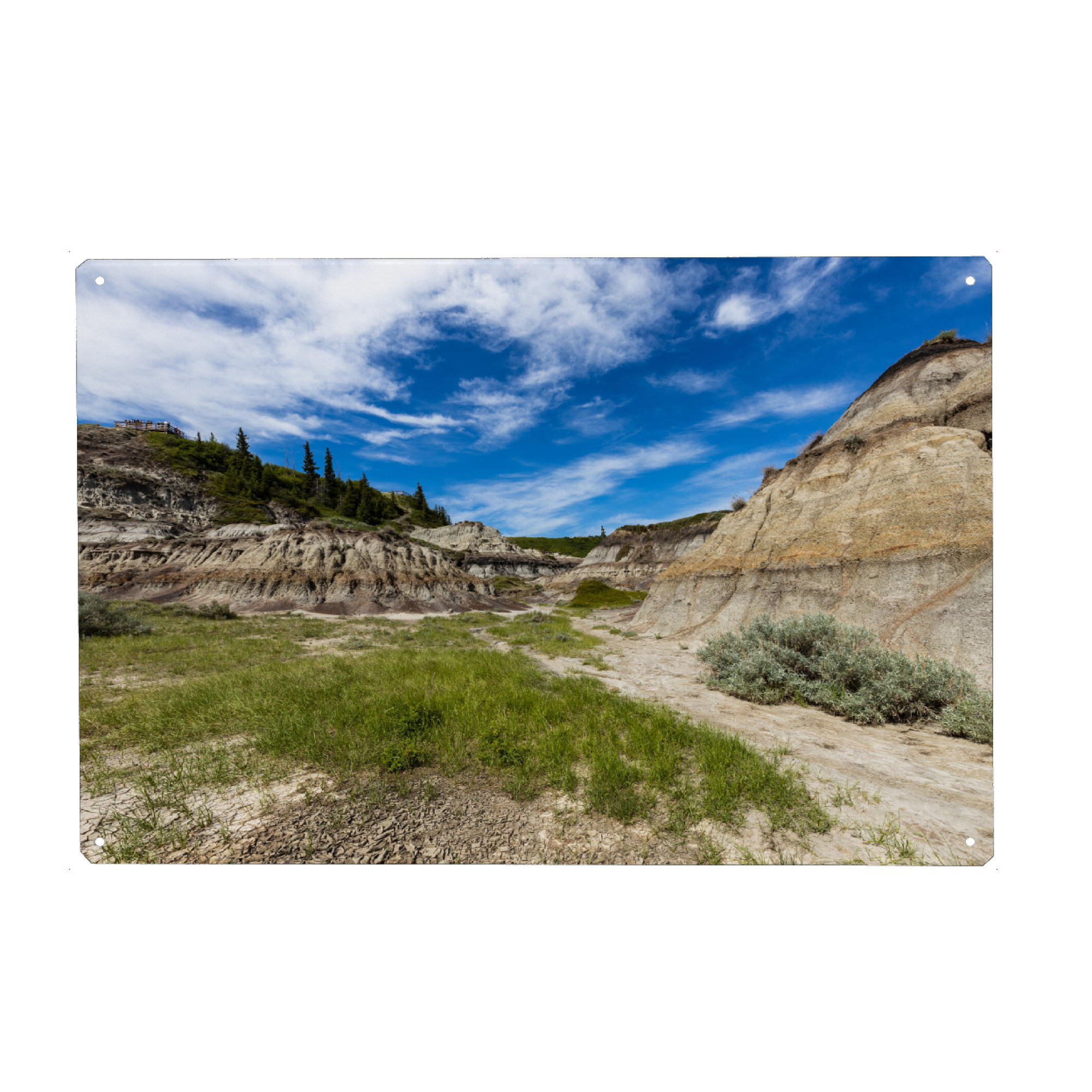 Metall Poster "Horseshoe Canyon Kanada" artboxONE - Natur - Kanada,Badlands,Canyon,Schlucht,Alberta,Horseshoe canyon,Landschaft,Natur - Blechschild