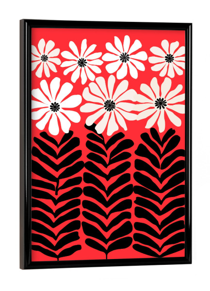 Poster mit schwarzem Rahmen "Moderner Blumenstrauß" artboxONE - Natur,Floral,Für Kinder