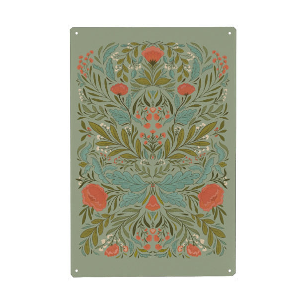 Metall Poster "Mirror floral l" artboxONE - Natur,Floral