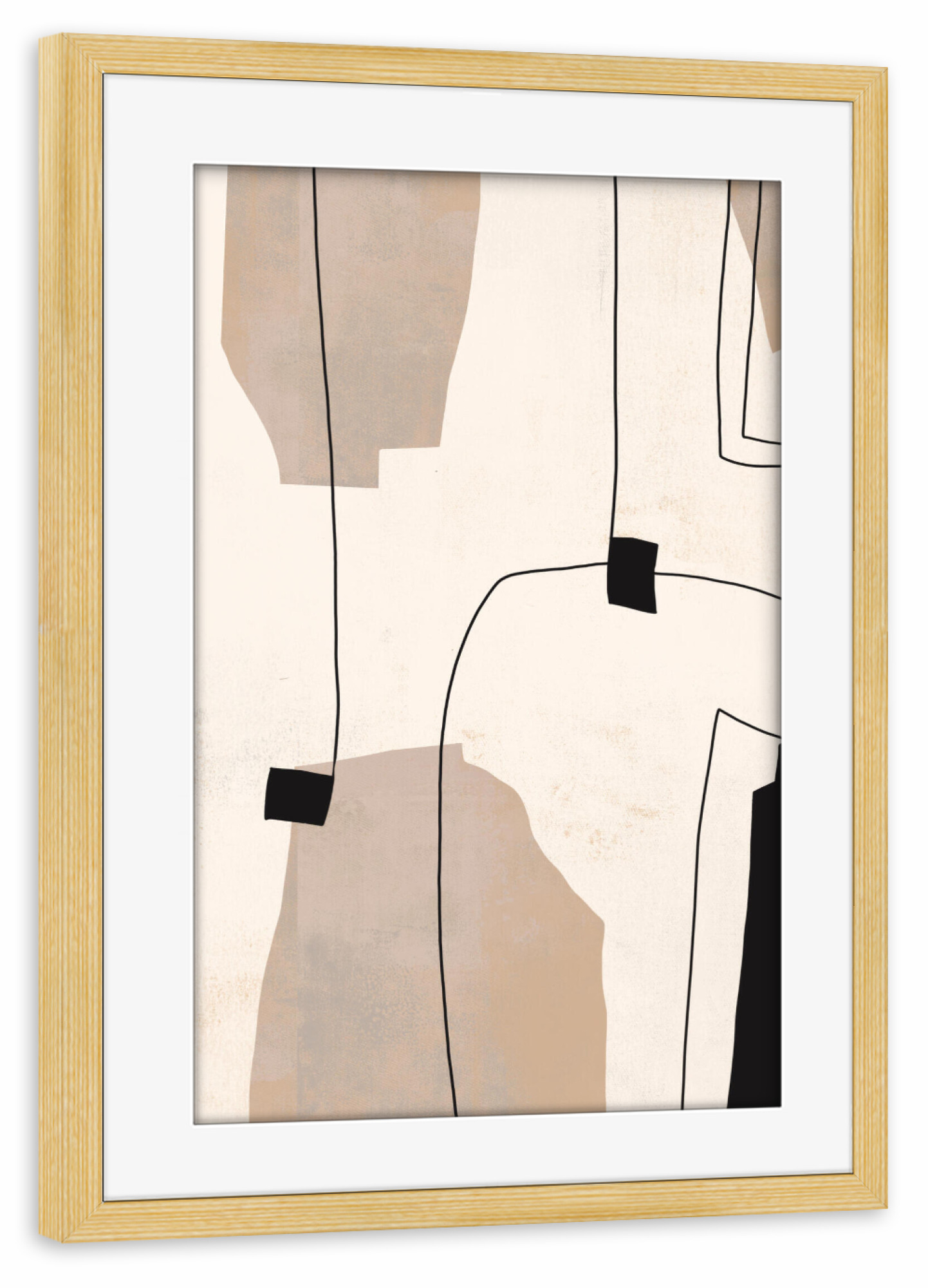 Poster mit Rahmen kiefer "City landscape l" artboxONE - Abstrakt,Geometrie