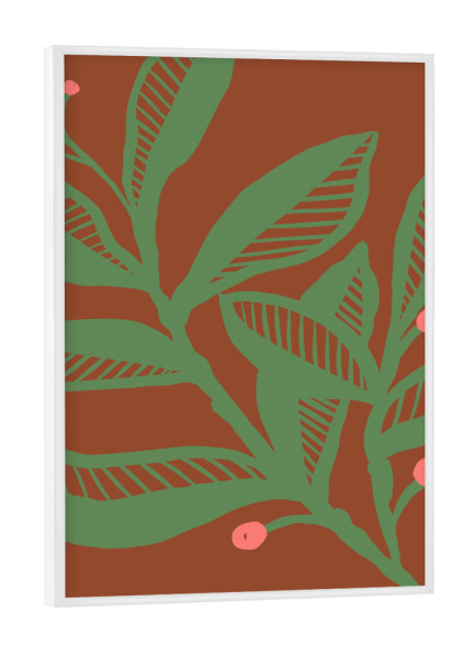 Poster mit weißem Rahmen "Winter berries" artboxONE - Natur,Floral,Abstrakt