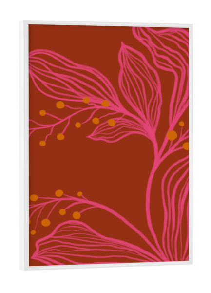 Poster mit weißem Rahmen "Foliage bunch" artboxONE - Natur,Floral,Abstrakt