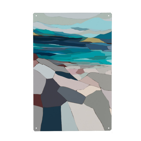 Metall Poster "Brienz" artboxONE - Natur,Abstrakt,Geometrie