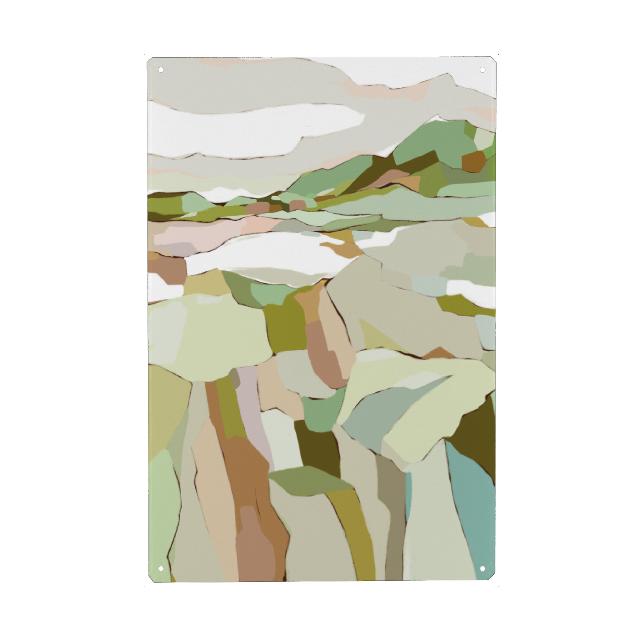 Metall Poster "Green view" artboxONE - Natur,Abstrakt,Geometrie