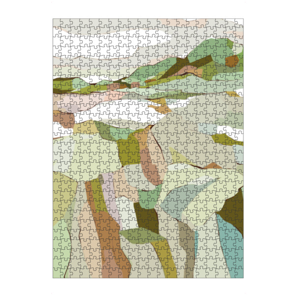 Puzzle Ravensburger "Green view" artboxONE - Natur,Abstrakt,Geometrie