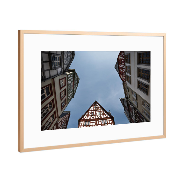 Poster mit Rahmen Kupfer "Limburg Fachwerkhäuser" artboxONE - Städte,Architektur