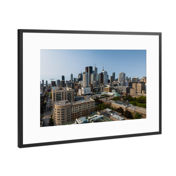 Poster mit Rahmen Schwarz (Metallic) "Kanadas Metropole Toronto" artboxONE - Städte,Architektur