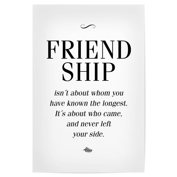 Poster 30x20 cm "Freundschaft - Typo" artboxONE - Typografie,Liebe