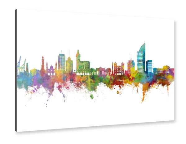 Alu-Dibond "Montevideo-Skyline Uruguay" 30x20 cm artboxONE