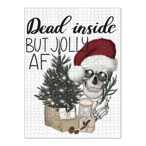 Puzzle Ravensburger "Innen tot, aber Jolly Af" artboxONE - Weihnachten,Buchstaben,Festivals,Lustig
