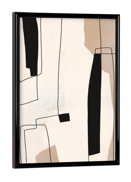 Poster mit schwarzem Rahmen "City landscape ll Abstract" artboxONE - Abstrakt,Architektur,Geometrie