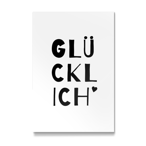 Galerie-Print "Glückl Ich - Typografie" 30x20 cm artboxONE