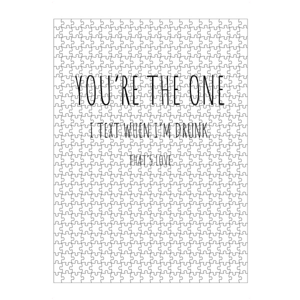 artboxONE Puzzle "You're the one - That's love" artboxONE - Typografie,Liebe