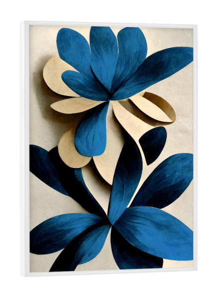 Poster mit weißem Rahmen "Blue Nymphaea" artboxONE - Natur,Floral,Abstrakt,Für Mama