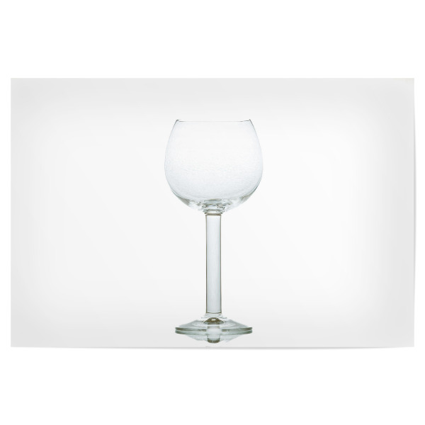 Poster "Ein Weinglas" artboxONE - Essen & Trinken,Essen & Trinken / Alkohol - Wein,Glas,Weinglas,Getränk,Trinken,Rotwein,Weisswein,Leer