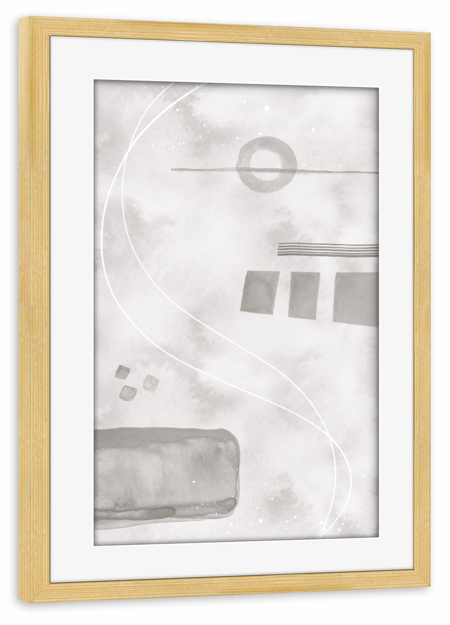Poster mit Rahmen kiefer "Mid-Century Abstrakt" artboxONE - Abstrakt