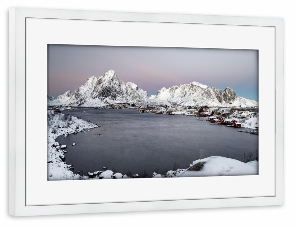 Poster mit Rahmen weiß "Winter am Meer" artboxONE - Natur,Reise,Reise / Strand und Meer