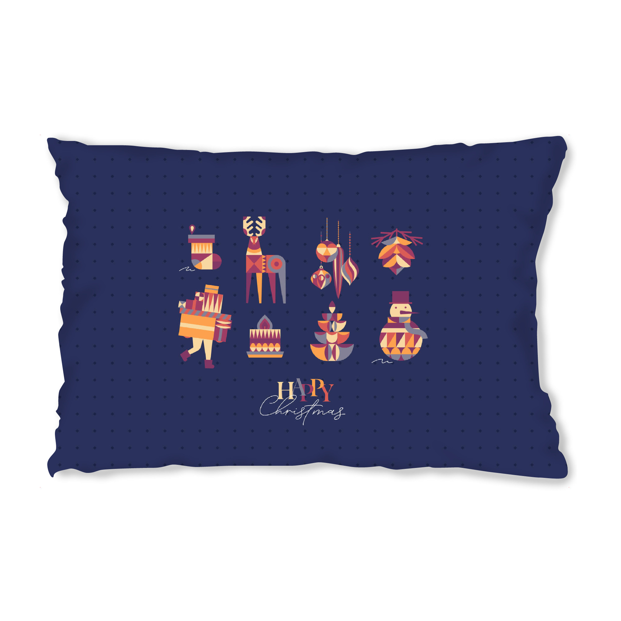 Design-Kissen "Weihnachtssymbole Hirsch blau" artboxONE - Tiere,Abstrakt,Weihnachten