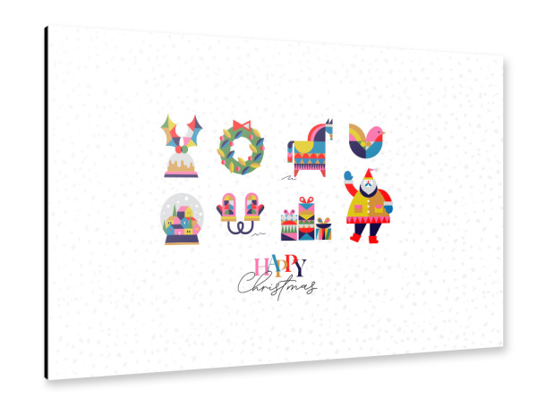 Alu-Dibond "Weihnachtssymbole Sankt" 30x20 cm artboxONE