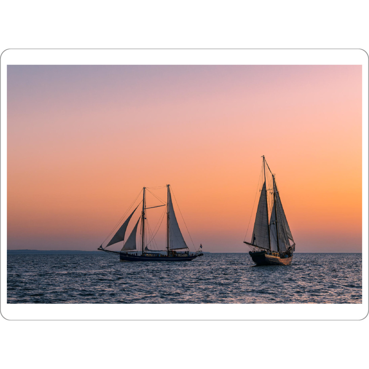 Tischset "Sonnenuntergang, Meer, Segelschiff" artboxONE - Natur,Reise,Reise / Strand und Meer