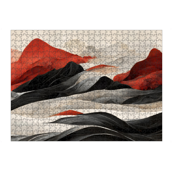 artboxONE Puzzle "Red and Black Mountains" artboxONE - Natur,Für Mama,Für Papa