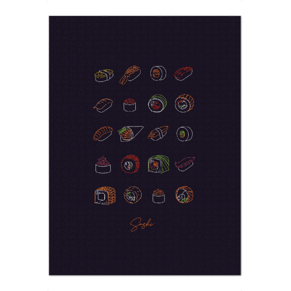 Puzzle Ravensburger "Sushi-Typ Set-Linienstilfarbe" artboxONE - Essen & Trinken