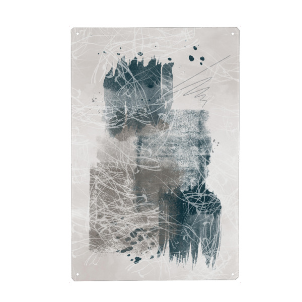 Metall Poster "Moderne Aquarell Malerei" artboxONE - Abstrakt