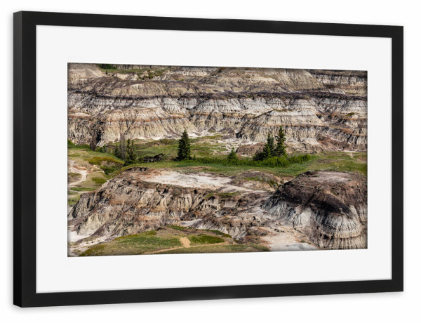 Poster mit Rahmen schwarz "Horseshoe Canyon in Alberta Kanada" artboxONE - Natur