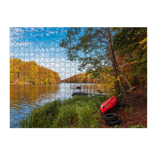 Puzzle Ravensburger "Boot, See, Wald" artboxONE - Natur,Reise
