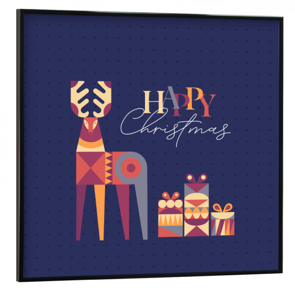 Poster mit schwarzem Rahmen 30x30 cm "Delete item" artboxONE - Abstrakt,Geometrie,Weihnachten - Hirsch