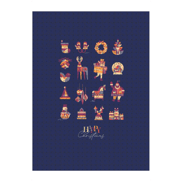 artboxONE Puzzle "Weihnachtssymbole blau" artboxONE - Abstrakt,Geometrie,Weihnachten