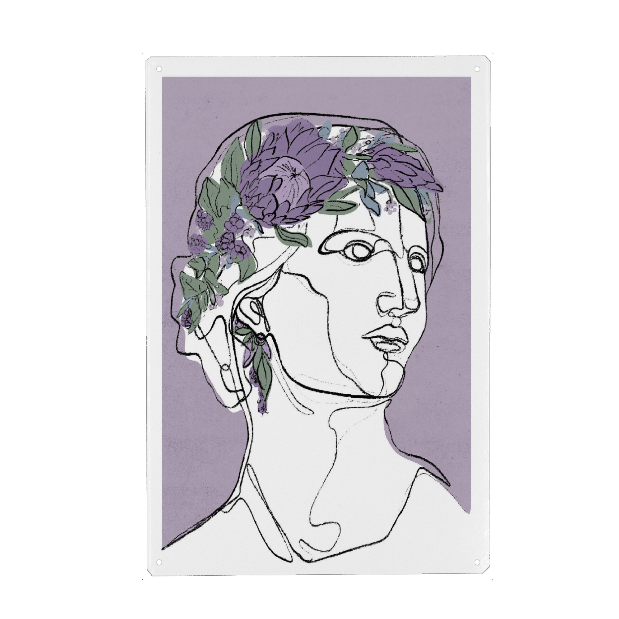 Metall Poster "Flora Portrait" artboxONE - Floral,Abstrakt,Menschen