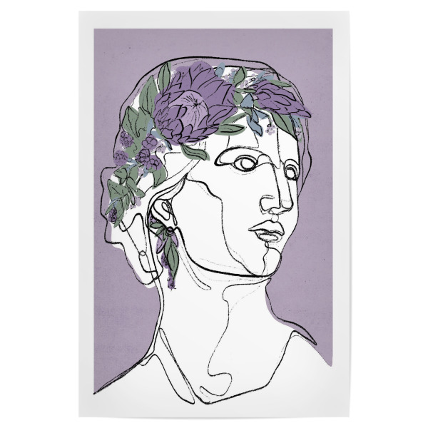 Poster 30x20 cm "Flora Portrait" artboxONE - Floral,Abstrakt,Menschen