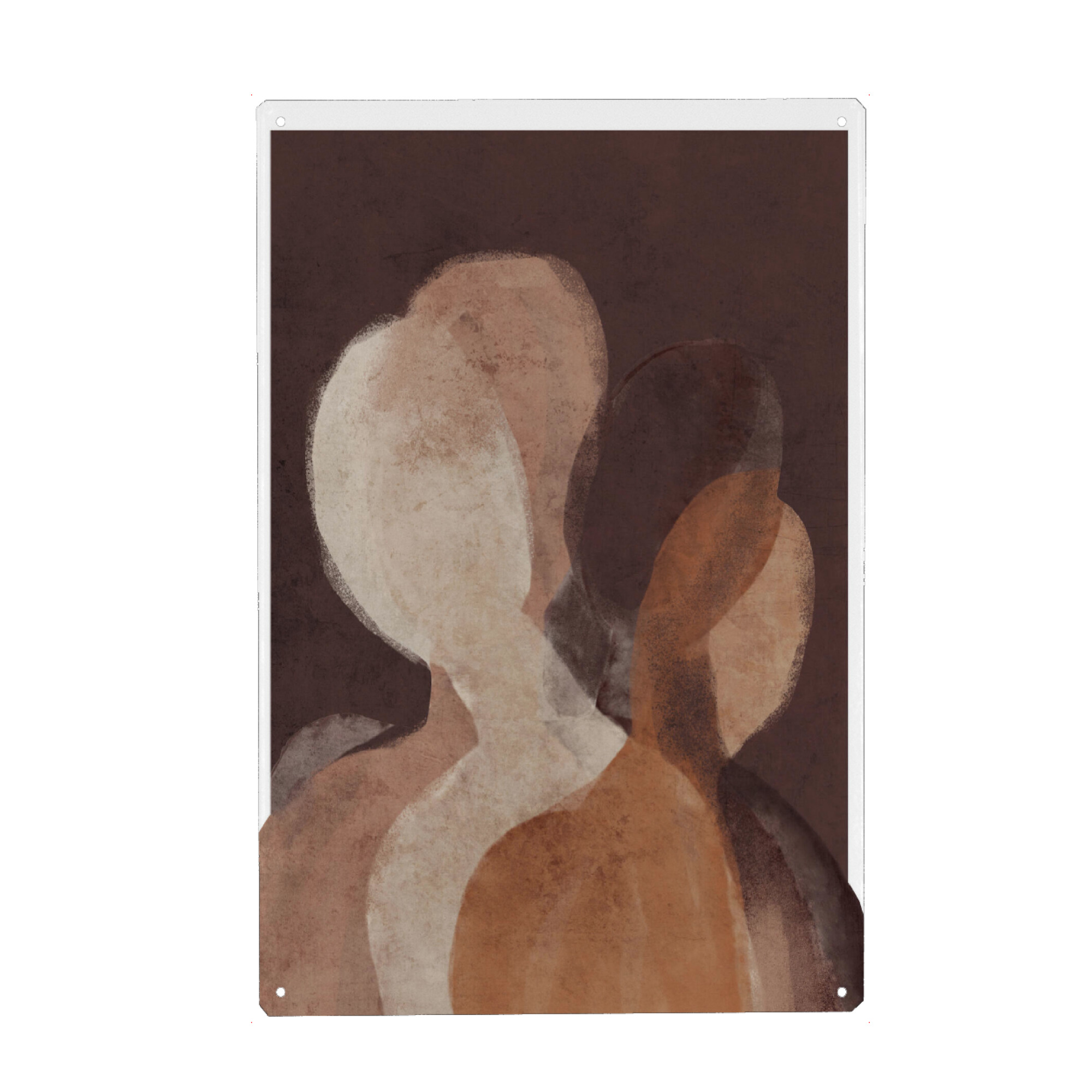 Holzbild "The Unknown" artboxONE - Abstrakt,Menschen - Menschen,Abstrakt,Braun,Beige,Dekorativ,Speziell,Figuren,Figurativ,Treechild