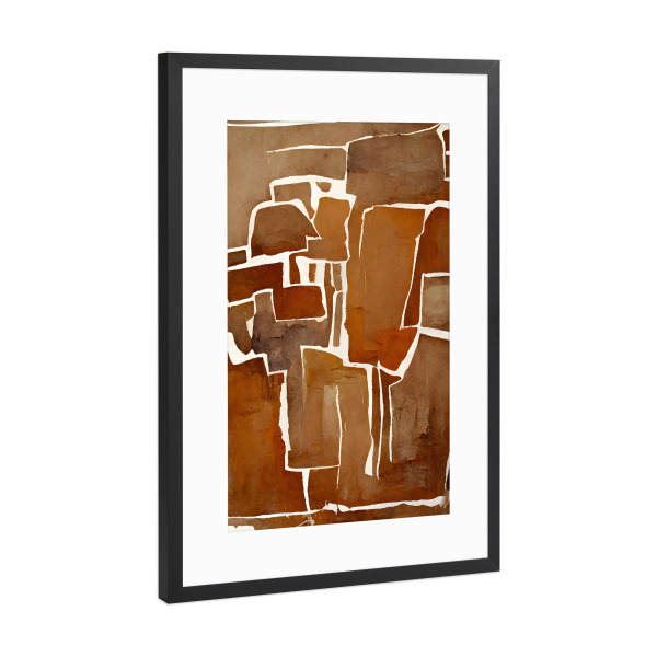 Poster mit Rahmen Schwarz (Metallic) "Cutted" artboxONE - Abstrakt,Geometrie