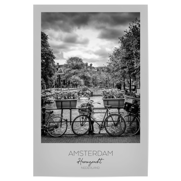 Poster "Im Fokus: AMSTERDAM Herengracht" artboxONE - Schwarzweiß,Architektur,Städte / Amsterdam