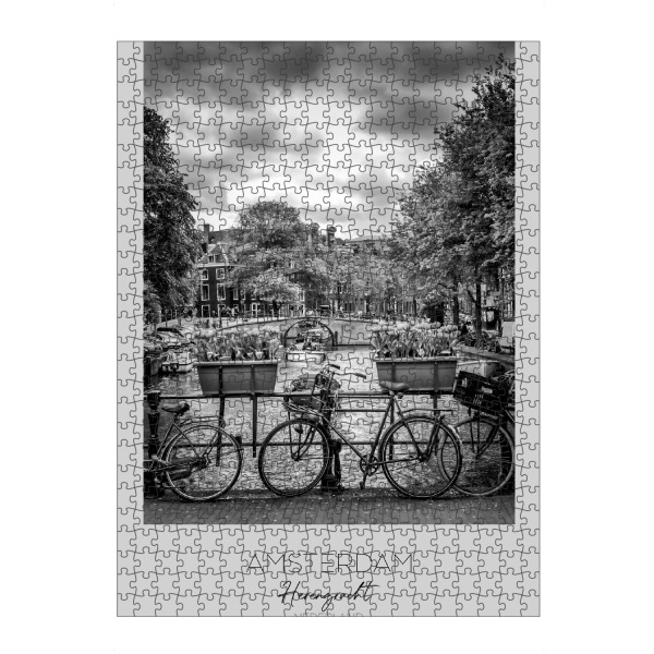 Puzzle Ravensburger "Im Fokus: AMSTERDAM Herengracht" artboxONE - Schwarzweiß,Architektur,Städte / Amsterdam