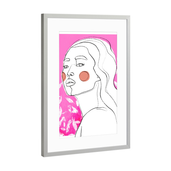 Poster mit Rahmen Silber "Stay Here" artboxONE - Abstrakt,Menschen,Für Mama