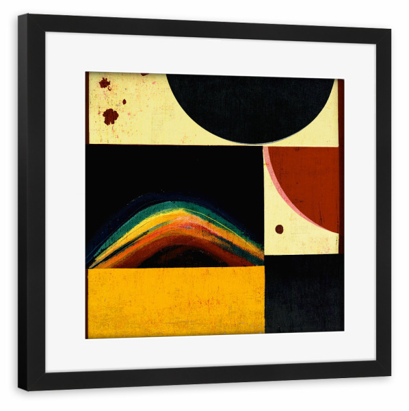 Poster mit Rahmen schwarz "The Space Rainbow" artboxONE - Abstrakt,Geometrie - Abstrakt,Regenbogen,Weltall,All,Space,Treechild,Geometrie