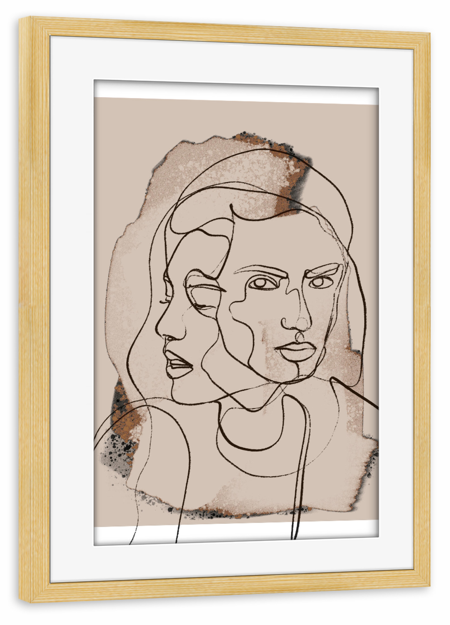 Poster mit Rahmen kiefer "Time Whispers" artboxONE - Abstrakt,Menschen,Für Mama,Für Papa