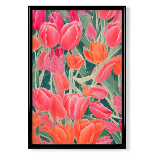 Pink And Orange Tulips