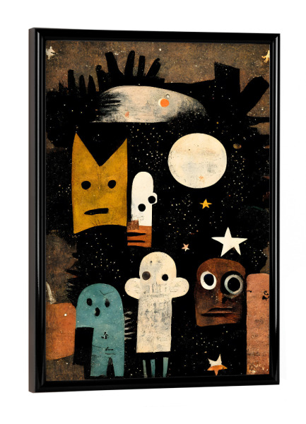 Poster mit schwarzem Rahmen "Me And My Spooky Friends" artboxONE - Für Kinder,Abstrakt,Halloween,Lustig