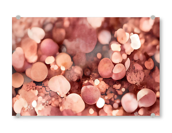 Acrylglasbild "Macro Sparkles" artboxONE - Für Kinder,Abstrakt,Fashion,Für Mama - Glitzer,Macro,Pink,Rosa,Makeup,Visagist,Schminke,Treechild