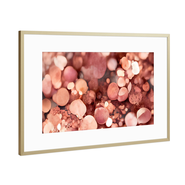Poster mit Rahmen Gold "Macro Sparkles" artboxONE - Für Kinder,Abstrakt,Fashion,Für Mama - Glitzer,Macro,Pink,Rosa,Makeup,Visagist,Schminke,Treechild