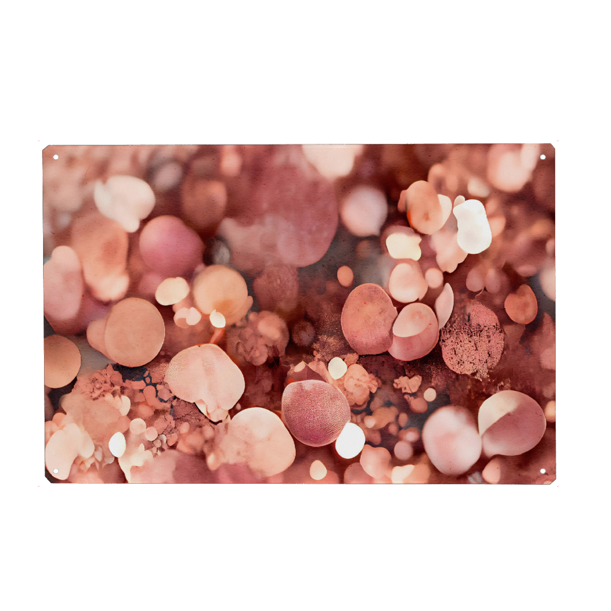 Metall Poster "Macro Sparkles" artboxONE - Für Kinder,Abstrakt,Fashion,Für Mama - Glitzer,Macro,Pink,Rosa,Makeup,Visagist,Schminke,Treechild