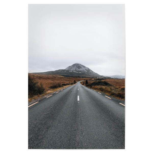 Poster 30x20 cm "A Mountain Road" artboxONE - Natur,Reise,Reise / Länder - Mountain,Berg,Landscape,Road,Straße,Moody,Landschaft