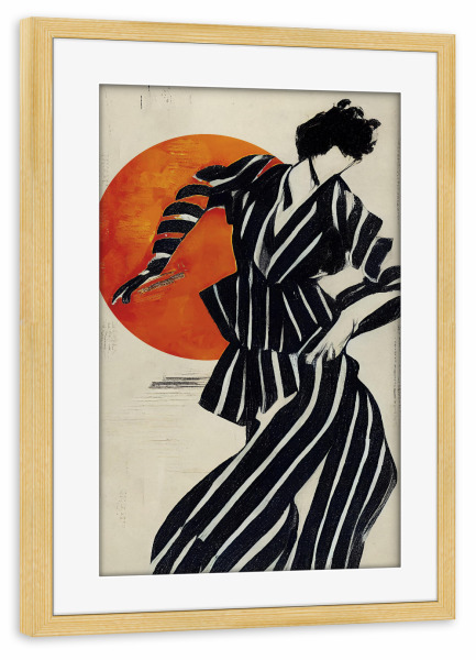 Poster mit Rahmen kiefer "The Dancer" artboxONE - Abstrakt,Menschen,Für Mama,Für Papa