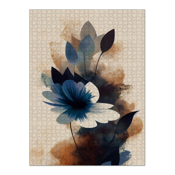 Puzzle Ravensburger "The Blue Flower" artboxONE - Natur,Floral,Abstrakt,Für Mama